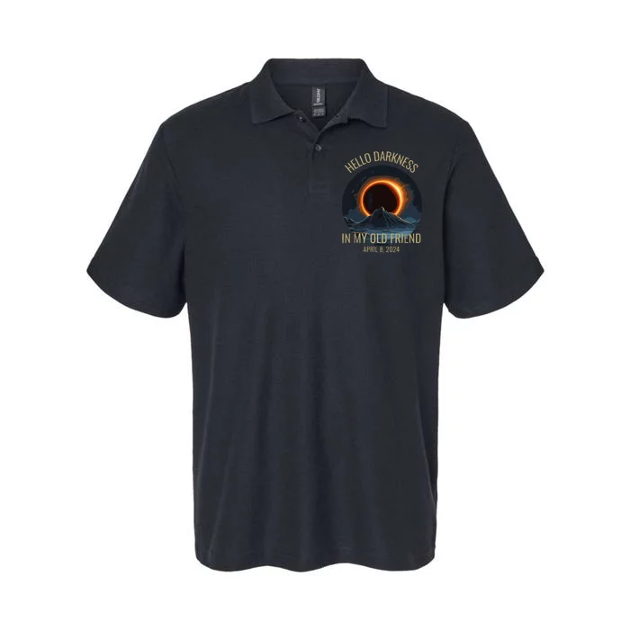 Solar Eclipse Hello Darkness My Old Friend Funny Softstyle Adult Sport Polo