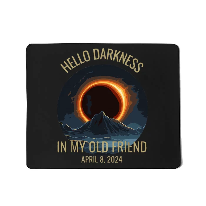 Solar Eclipse Hello Darkness My Old Friend Funny Mousepad