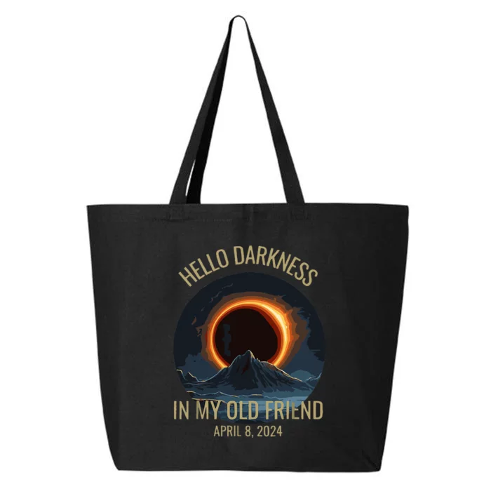 Solar Eclipse Hello Darkness My Old Friend Funny 25L Jumbo Tote