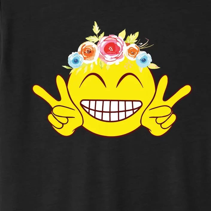 Smile Emoticon Happy Face Peace Love Cute ChromaSoft Performance T-Shirt