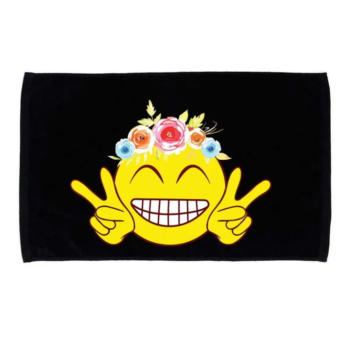 Smile Emoticon Happy Face Peace Love Cute Microfiber Hand Towel