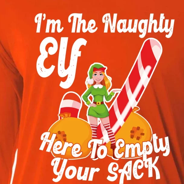 Sexy Elf Here Empty Your Sack Rude Naughty Christmas Candy Meaningful Gift Cooling Performance Long Sleeve Crew