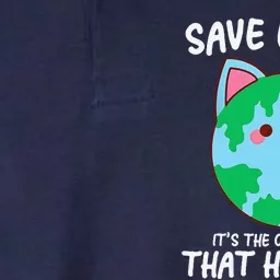 Save Earth ItS The Only Planet That Has Cats Earth Day Softstyle Adult Sport Polo