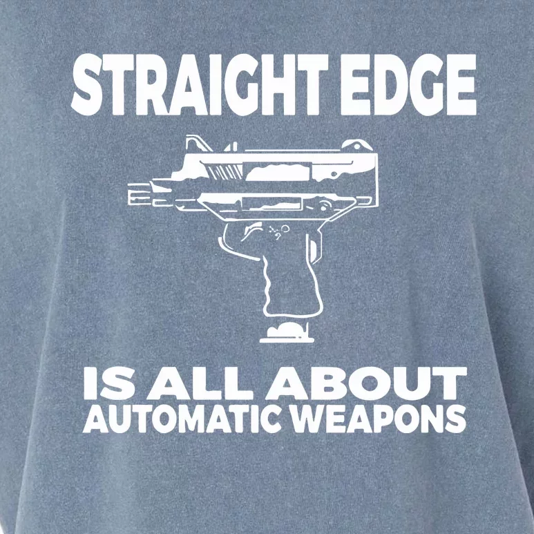 Straight Edge Is All About Automatic Weapons Field Of Flames Garment-Dyed Women's Muscle Tee