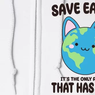 Save Earth It's The Only Planet That Has Cats Funny Cute Full Zip Hoodie