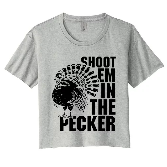 Shot Em In The Pecker Women's Crop Top Tee