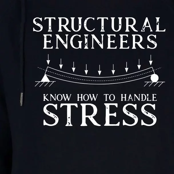 Structural Engineers Know How To Handle Stress Joke Womens Funnel Neck Pullover Hood