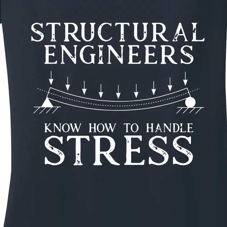 Structural Engineers Know How To Handle Stress Joke Women's V-Neck T-Shirt