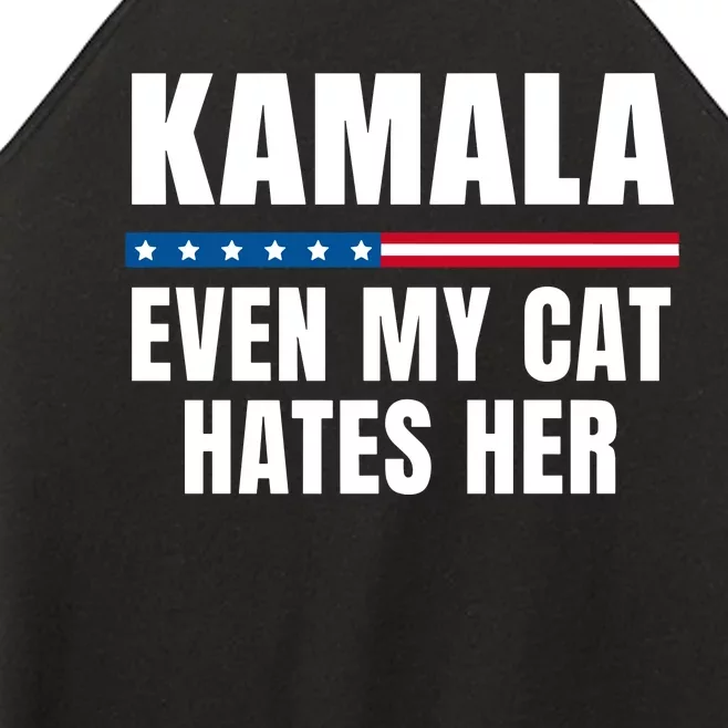 Susan Espo Kamala Even My Cat Hates Her Women’s Perfect Tri Rocker Tank