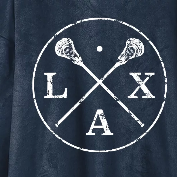 Sticks Emblem LAX Players And Fans Hooded Wearable Blanket