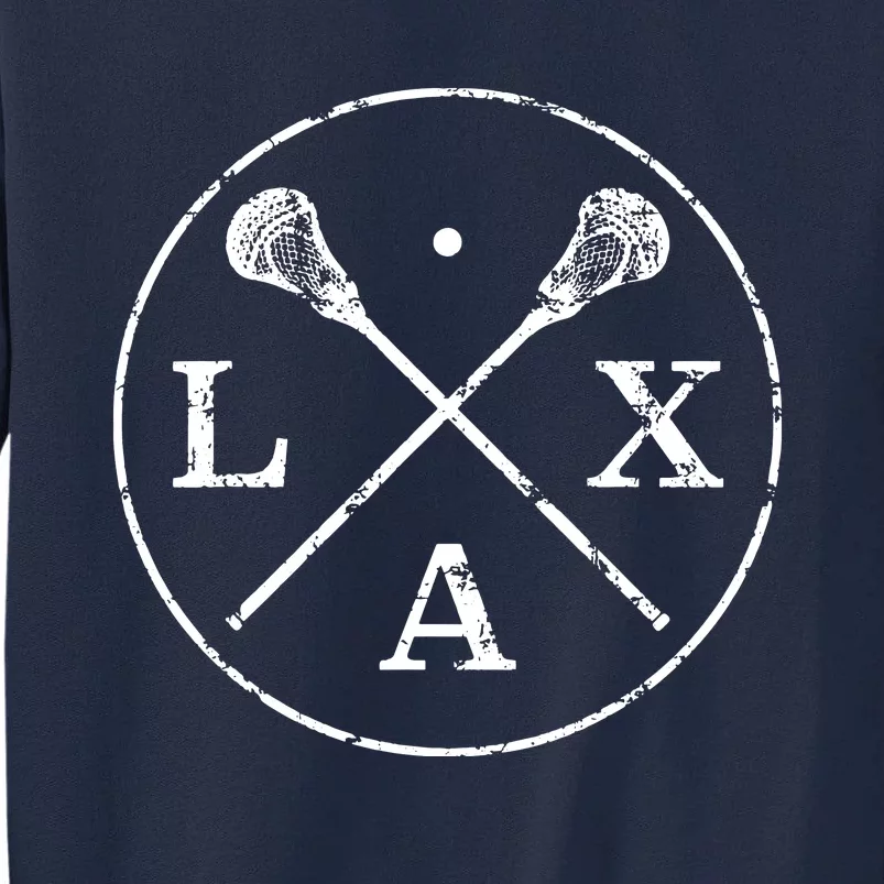 Sticks Emblem LAX Players And Fans Tall Sweatshirt