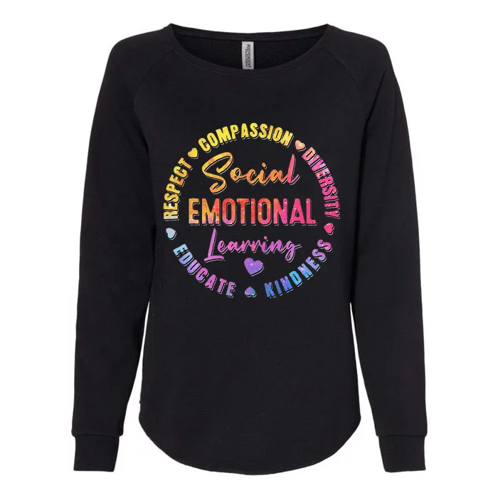 Social Emotional Learning Heart Counselor Teacher Day Womens California Wash Sweatshirt