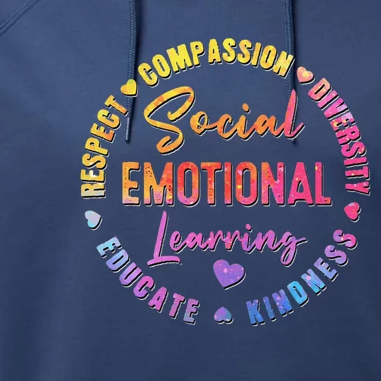 Social Emotional Learning Heart Counselor Teacher Day Performance Fleece Hoodie