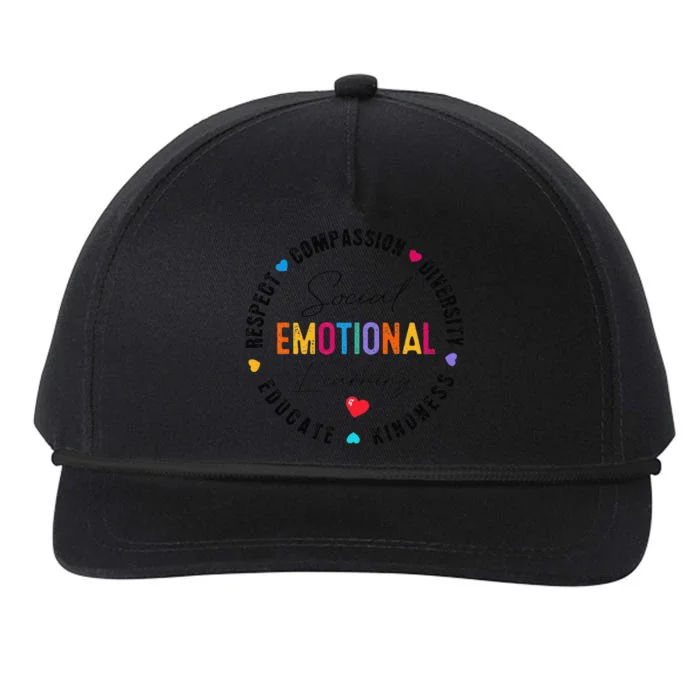 Social Emotional Learning Heart Counselor Teacher SEL Day Snapback Five-Panel Rope Hat