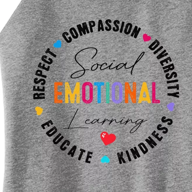 Social Emotional Learning Heart Counselor Teacher SEL Day Women’s Perfect Tri Rocker Tank