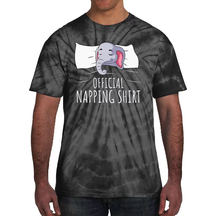 Sleeping Elephant Lover Napping Tie-Dye T-Shirt