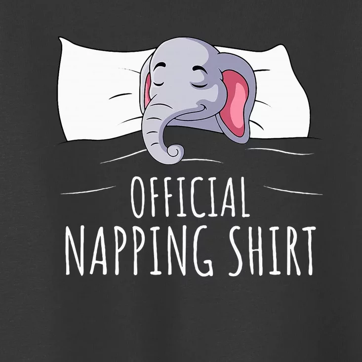 Sleeping Elephant Lover Napping Toddler T-Shirt