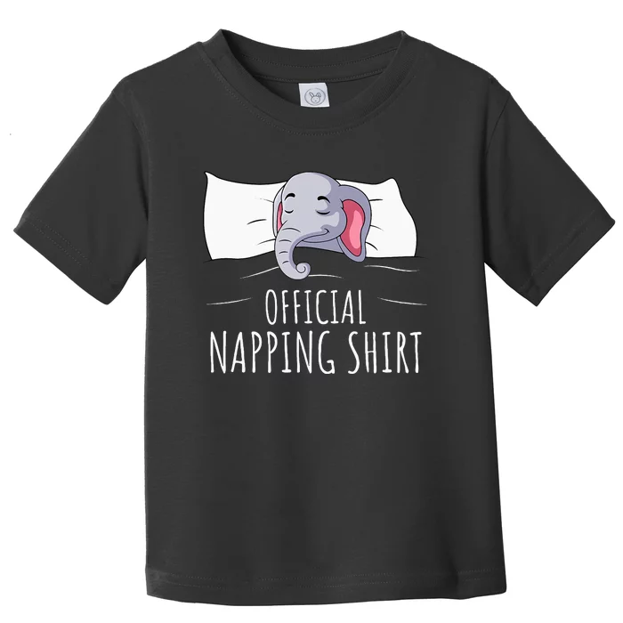 Sleeping Elephant Lover Napping Toddler T-Shirt