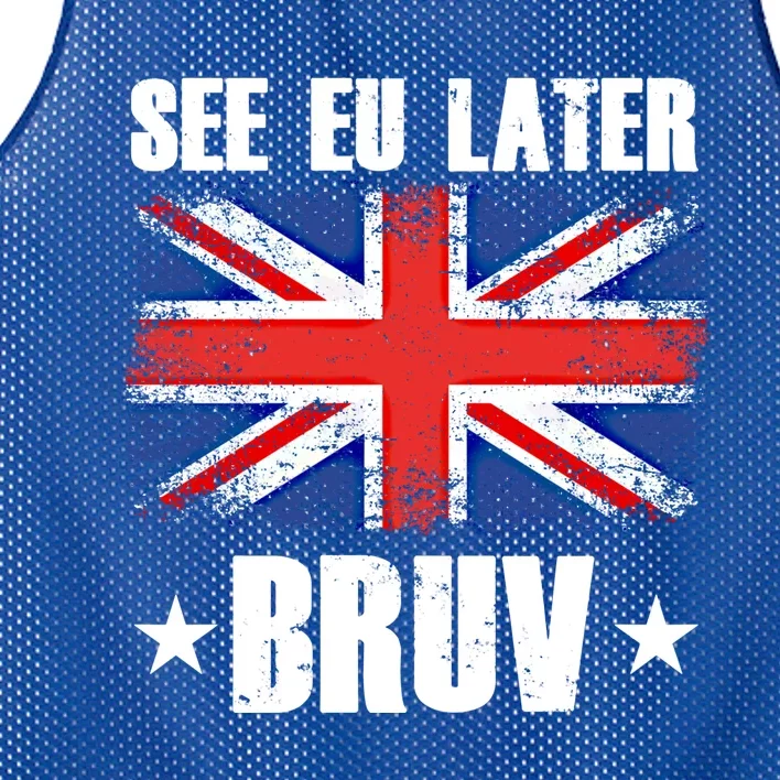 See Eu Later Europe Brexit England Uk United Kingdom Gift Great Gift Mesh Reversible Basketball Jersey Tank