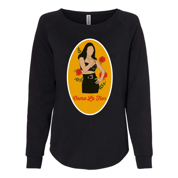 Selenas Quintanilla Como La Flor Womens California Wash Sweatshirt