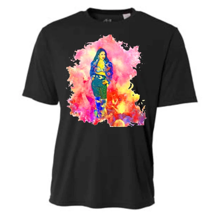 Selenas Quintanilla Watercolor Cooling Performance Crew T-Shirt