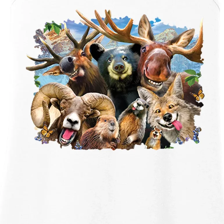 Selfie - Rocky Mountain Animals Ladies Essential Tank