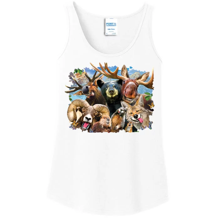 Selfie - Rocky Mountain Animals Ladies Essential Tank