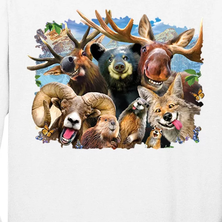 Selfie - Rocky Mountain Animals Tall Long Sleeve T-Shirt