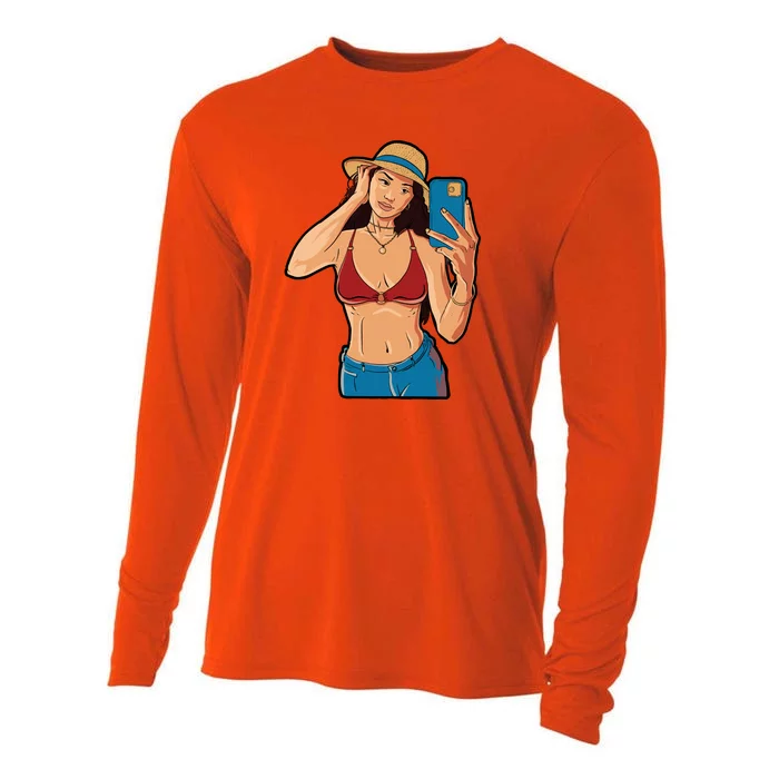 Selfie Girl Cooling Performance Long Sleeve Crew