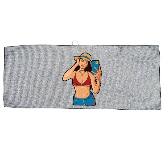 Selfie Girl Large Microfiber Waffle Golf Towel