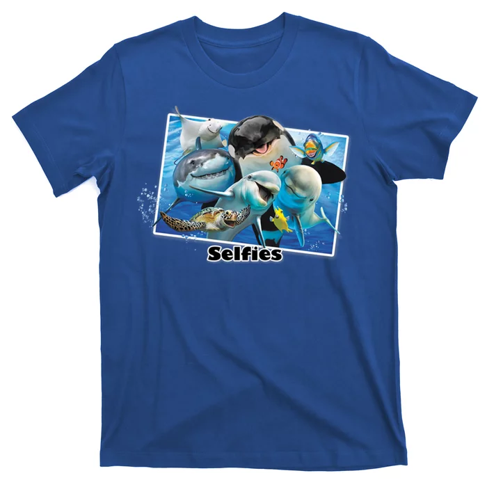 Selfie Ocean Life Sharks Whales T-Shirt