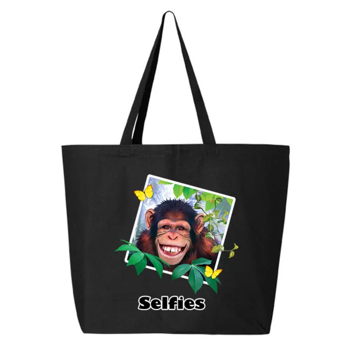 Selfies - Chimp Funny Selfie 25L Jumbo Tote