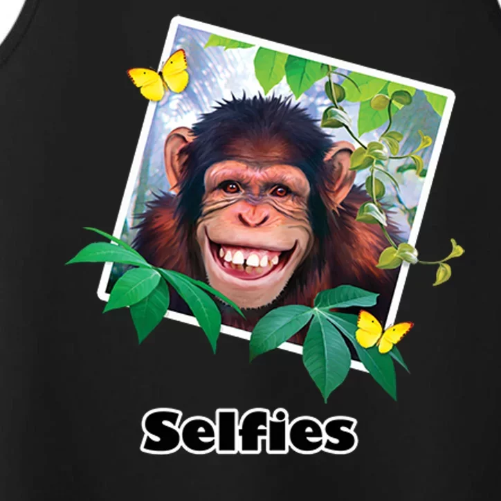 Selfies - Chimp Funny Selfie Performance Tank