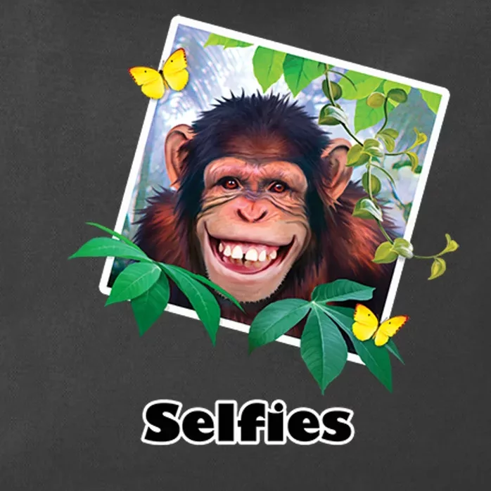 Selfies - Chimp Funny Selfie Zip Tote Bag