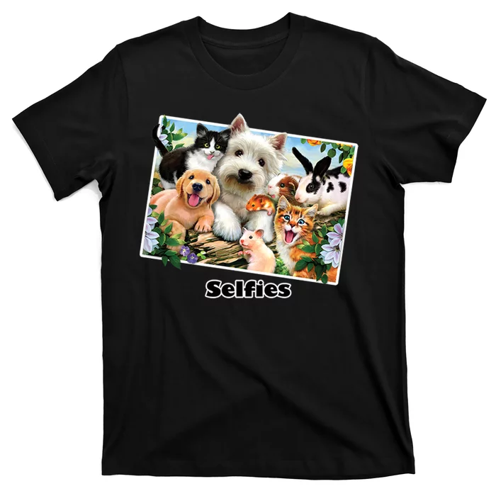 Selfies - Summer Pals Animals Selfie T-Shirt
