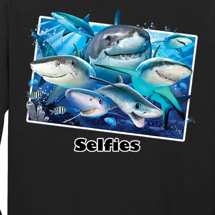 Selfies Shark Selfie Tall Long Sleeve T-Shirt