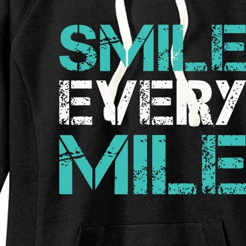 Smile Every Mile Funny Running T Runner Gifts Women's Fleece Hoodie