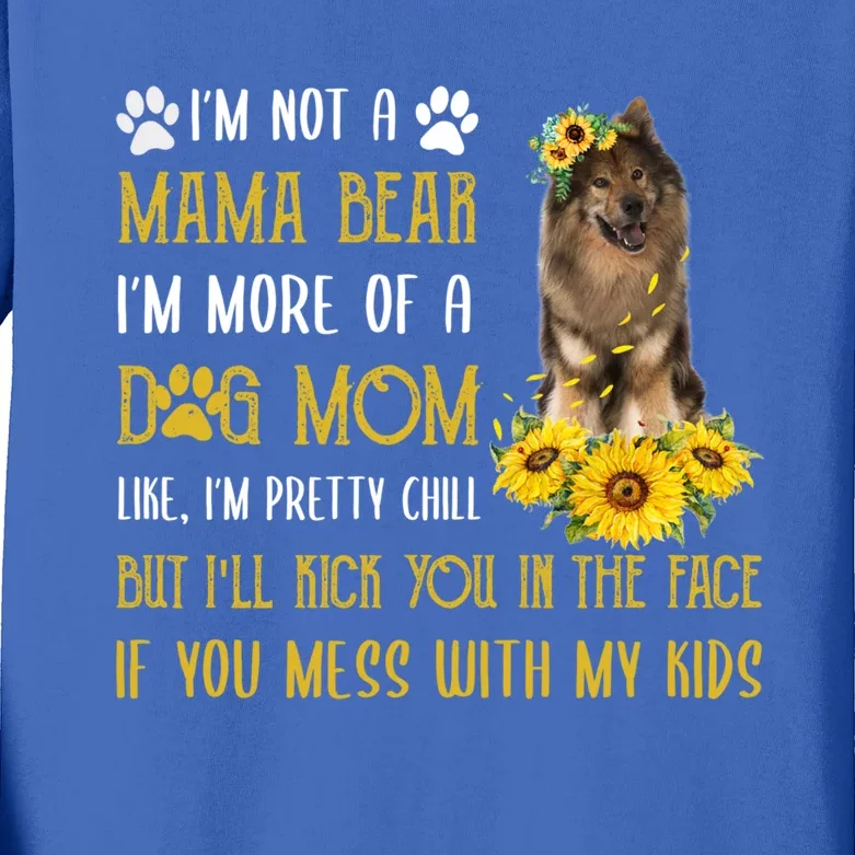 Sunflower Eurasier Mom Mothers Day Dog Mom Gift Kids Long Sleeve Shirt