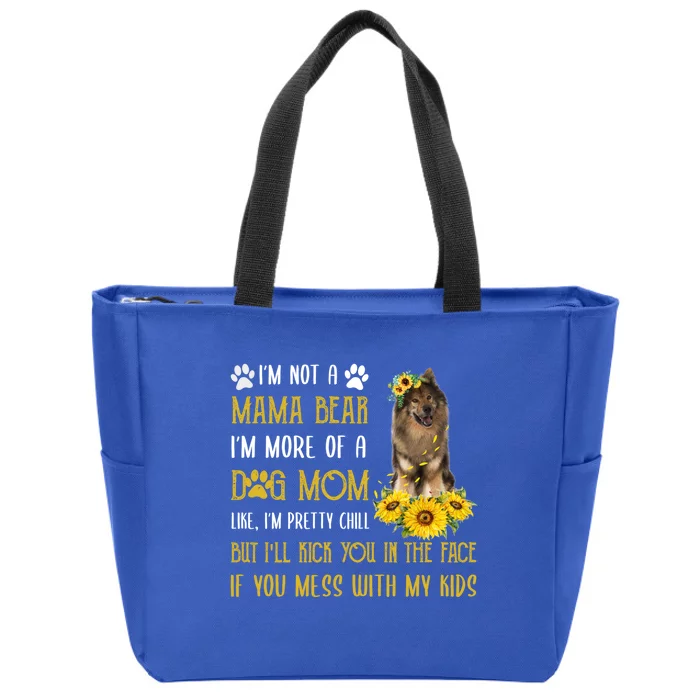 Sunflower Eurasier Mom Mothers Day Dog Mom Gift Zip Tote Bag