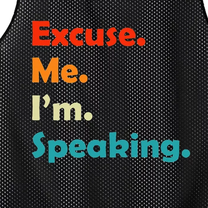 S Excuse Me Im Speaking 70s Retro Christmas Gift Mesh Reversible Basketball Jersey Tank