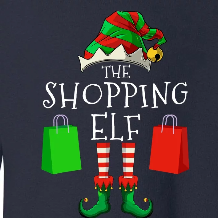 Shopping Elf Matching Family Group Christmas Party Toddler Sweatshirt