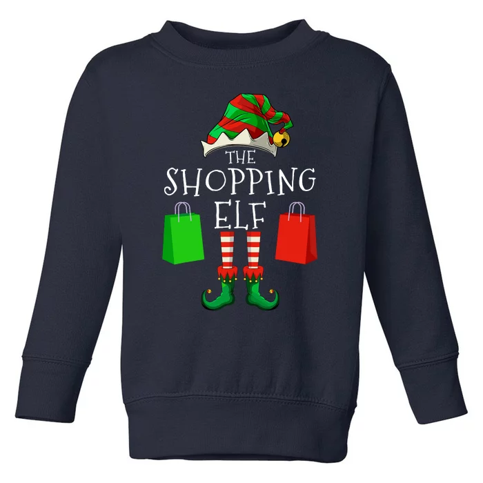 Shopping Elf Matching Family Group Christmas Party Toddler Sweatshirt