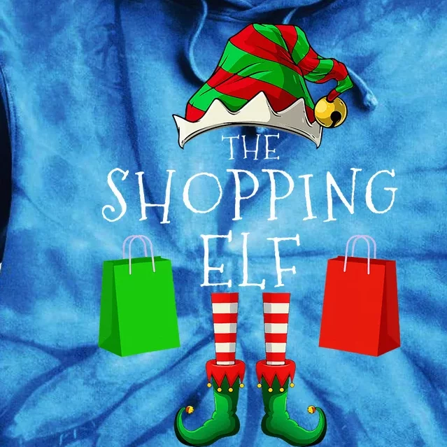 Shopping Elf Matching Family Group Christmas Party Tie Dye Hoodie