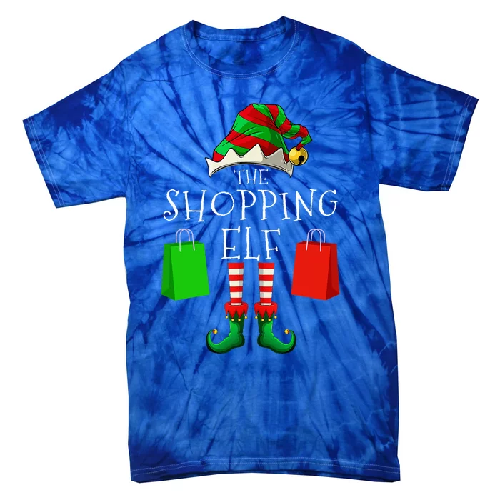 Shopping Elf Matching Family Group Christmas Party Tie-Dye T-Shirt