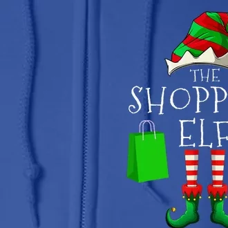 Shopping Elf Matching Family Group Christmas Party Full Zip Hoodie