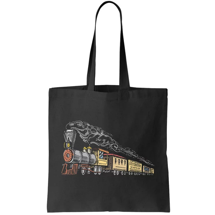 Steam Engine Model Train Lover Railwayman Driver Railroad Tote Bag