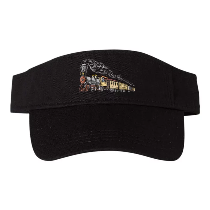 Steam Engine Model Train Lover Railwayman Driver Railroad Valucap Bio-Washed Visor