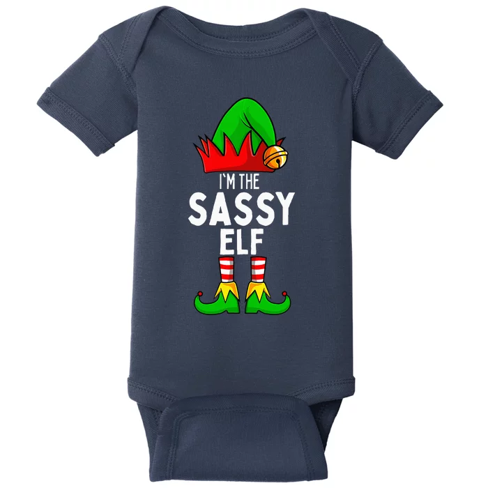 Sassy Elf Matching Family Christmas Baby Bodysuit