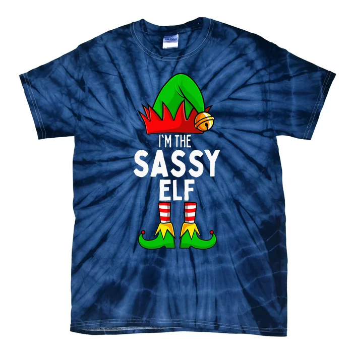 Sassy Elf Matching Family Christmas Tie-Dye T-Shirt