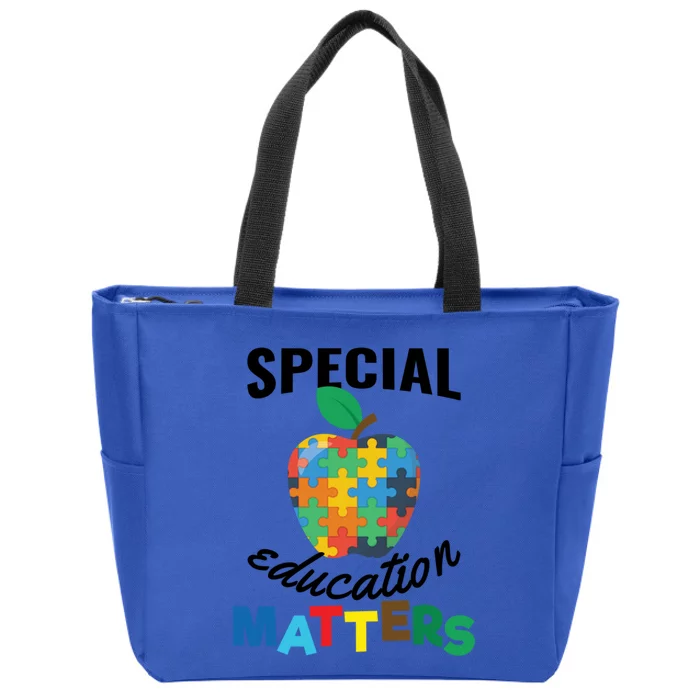 Special Education Matters Autism Awareness Gift Zip Tote Bag